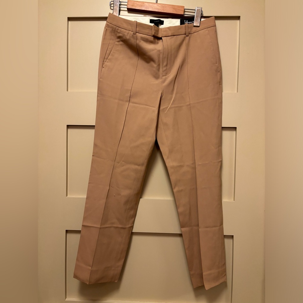 J. CREW Wool Blend Ankle Pant Straight Slim Leg Suit Stretch Trouser Tollegno